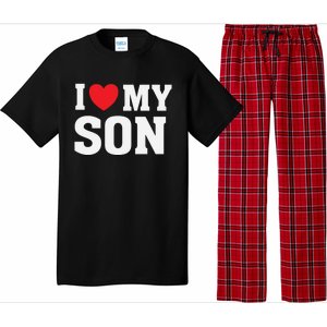 I Heart Love My Son Gift Proud Parent Mom Mother Dad Cute Gift Pajama Set