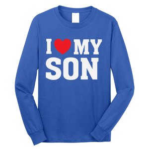 I Heart Love My Son Gift Proud Parent Mom Mother Dad Cute Gift Long Sleeve Shirt