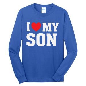 I Heart Love My Son Gift Proud Parent Mom Mother Dad Cute Gift Tall Long Sleeve T-Shirt