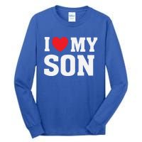 I Heart Love My Son Gift Proud Parent Mom Mother Dad Cute Gift Tall Long Sleeve T-Shirt