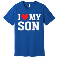 I Heart Love My Son Gift Proud Parent Mom Mother Dad Cute Gift Premium T-Shirt