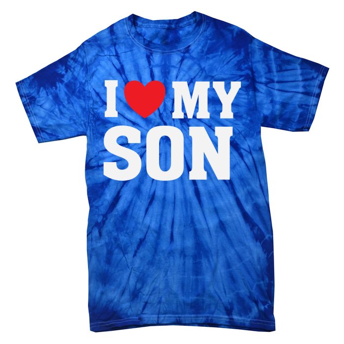 I Heart Love My Son Gift Proud Parent Mom Mother Dad Cute Gift Tie-Dye T-Shirt