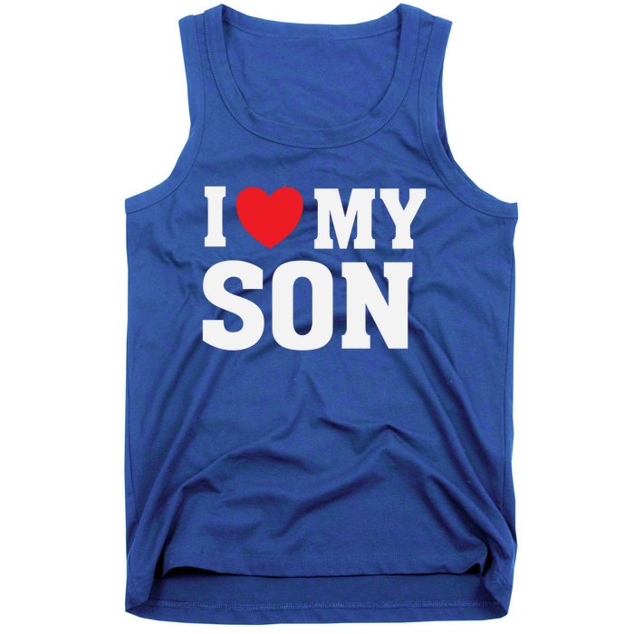 I Heart Love My Son Gift Proud Parent Mom Mother Dad Cute Gift Tank Top