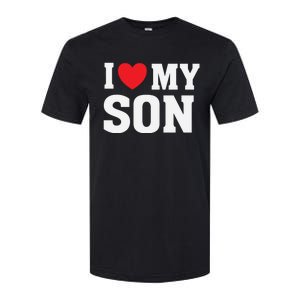 I Heart Love My Son Gift Proud Parent Mom Mother Dad Cute Gift Softstyle CVC T-Shirt