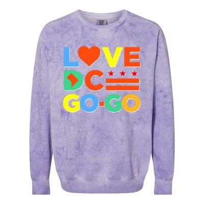 I Heart Love DC Washington D.C I Love Go Go Graphics Colorblast Crewneck Sweatshirt