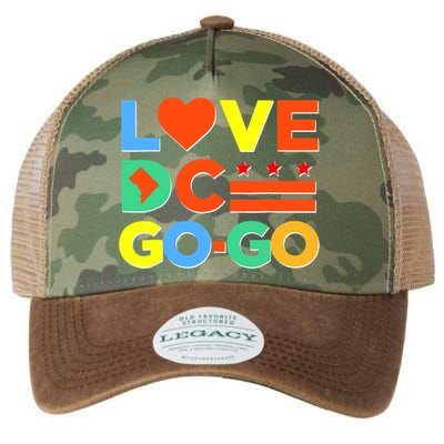 I Heart Love DC Washington D.C I Love Go Go Graphics Legacy Tie Dye Trucker Hat