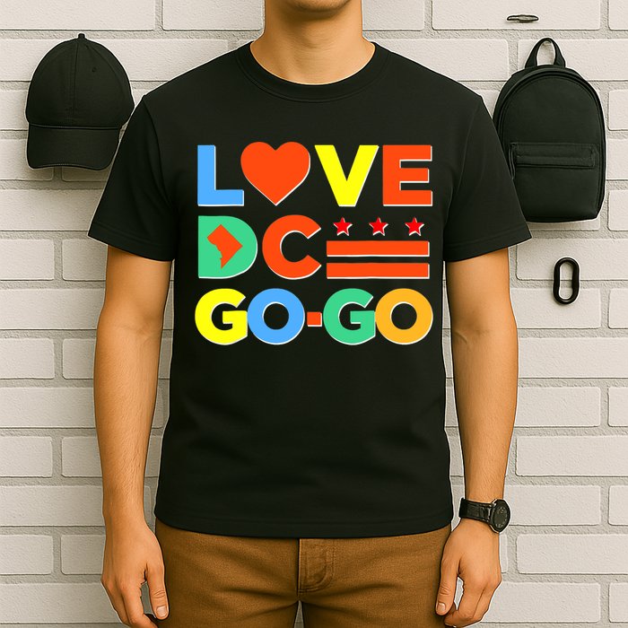 I Heart Love DC Washington D.C I Love Go Go Graphics T-Shirt