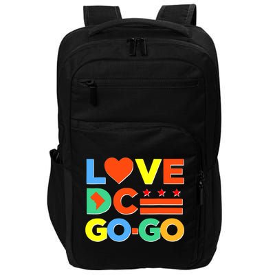 I Heart Love DC Washington D.C I Love Go Go Graphics Impact Tech Backpack