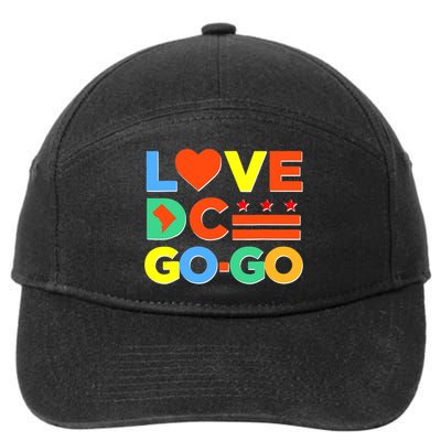 I Heart Love DC Washington D.C I Love Go Go Graphics 7-Panel Snapback Hat