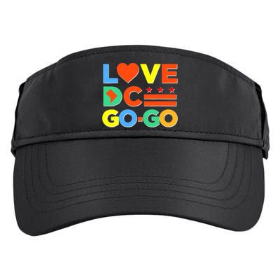 I Heart Love DC Washington D.C I Love Go Go Graphics Adult Drive Performance Visor