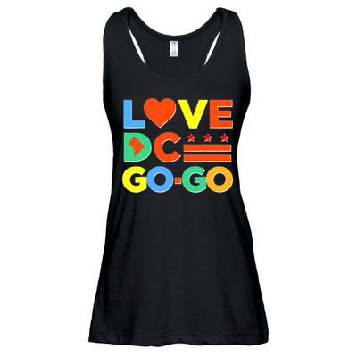 I Heart Love DC Washington D.C I Love Go Go Graphics Ladies Essential Flowy Tank