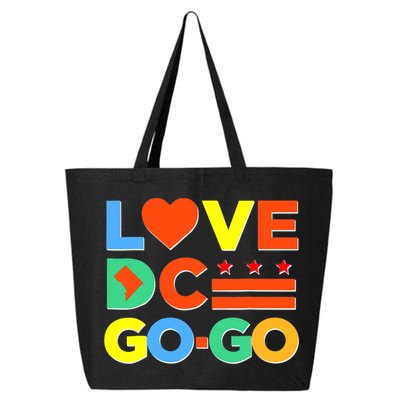I Heart Love DC Washington D.C I Love Go Go Graphics 25L Jumbo Tote