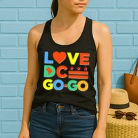 I Heart Love DC Washington D.C I Love Go Go Graphics Womens Tank Top