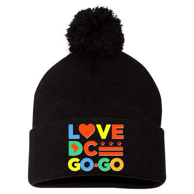 I Heart Love DC Washington D.C I Love Go Go Graphics Pom Pom 12in Knit Beanie
