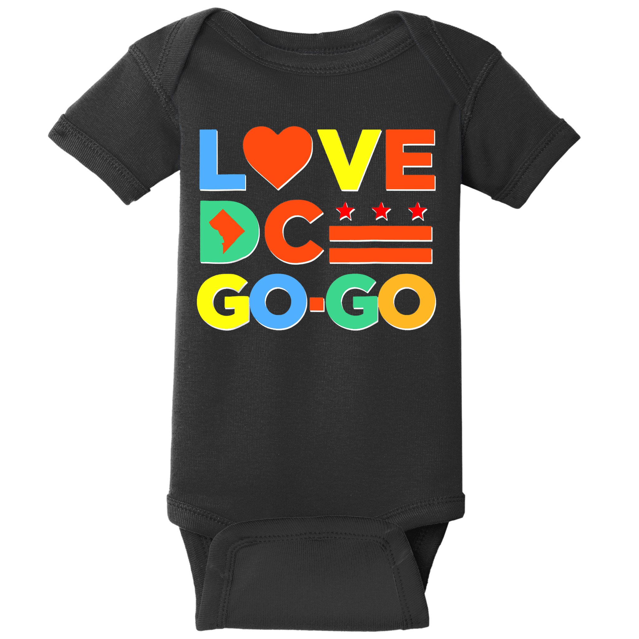 I Heart Love DC Washington D.C I Love Go Go Graphics Baby Bodysuit