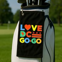I Heart Love DC Washington D.C I Love Go Go Graphics Golf Towel