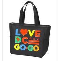 I Heart Love DC Washington D.C I Love Go Go Graphics Zip Tote Bag