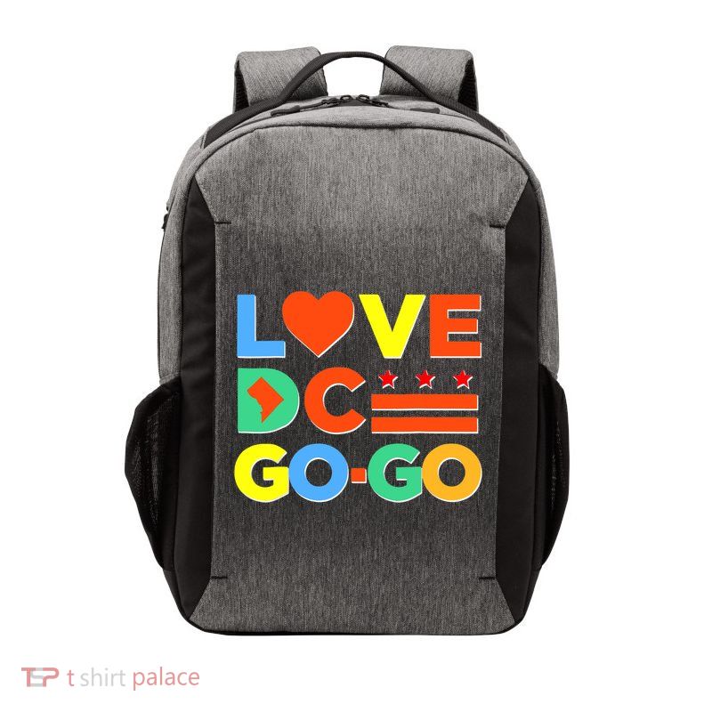 I Heart Love DC Washington D.C I Love Go Go Graphics Vector Backpack
