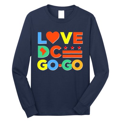 I Heart Love DC Washington D.C I Love Go Go Graphics Long Sleeve Shirt