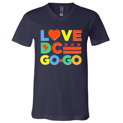 I Heart Love DC Washington D.C I Love Go Go Graphics V-Neck T-Shirt