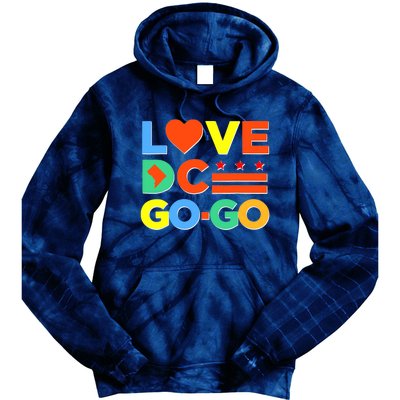 I Heart Love DC Washington D.C I Love Go Go Graphics Tie Dye Hoodie