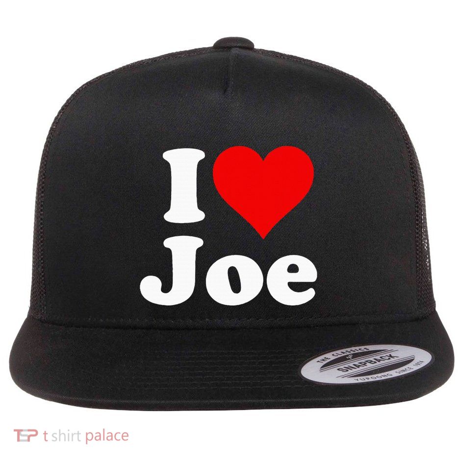 I Heart Love Joe Joseph Flat Bill Trucker Hat