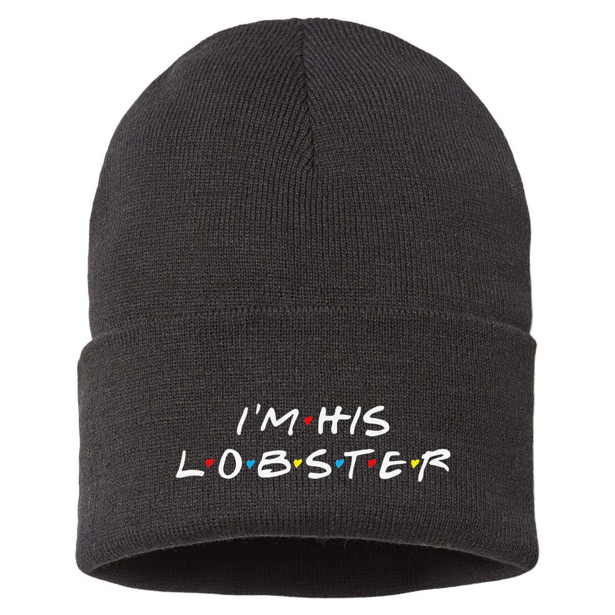 I'm His Lobster Romantic Valentine's Day Gift Sustainable Knit Beanie