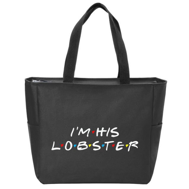 I'm His Lobster Romantic Valentine's Day Gift Zip Tote Bag