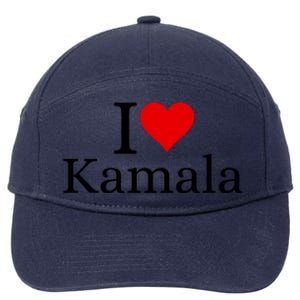 I Heart Love Kamala Harris 7-Panel Snapback Hat