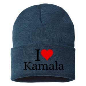 I Heart Love Kamala Harris Sustainable Knit Beanie