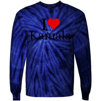 I Heart Love Kamala Harris Tie-Dye Long Sleeve Shirt