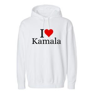 I Heart Love Kamala Harris Garment-Dyed Fleece Hoodie