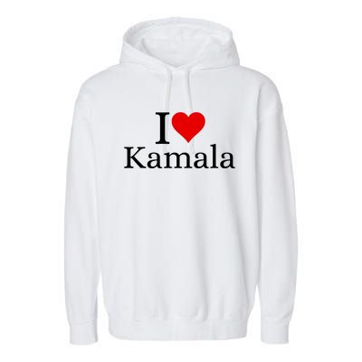 I Heart Love Kamala Harris Garment-Dyed Fleece Hoodie