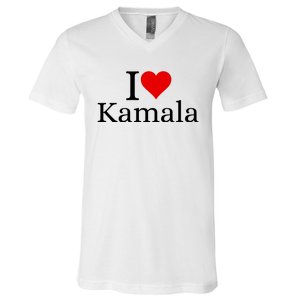 I Heart Love Kamala Harris V-Neck T-Shirt