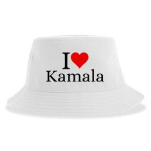 I Heart Love Kamala Harris Sustainable Bucket Hat