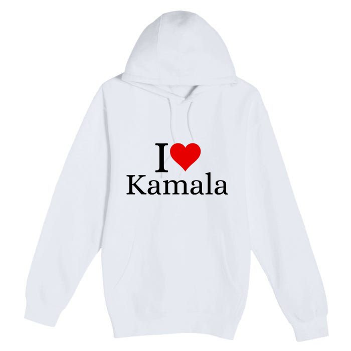 I Heart Love Kamala Harris Premium Pullover Hoodie