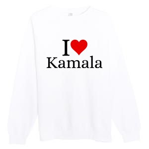 I Heart Love Kamala Harris Premium Crewneck Sweatshirt