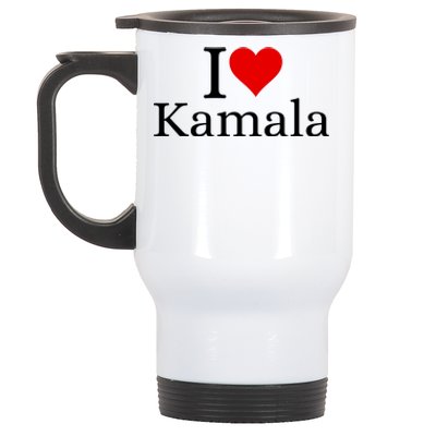 I Heart Love Kamala Harris Stainless Steel Travel Mug