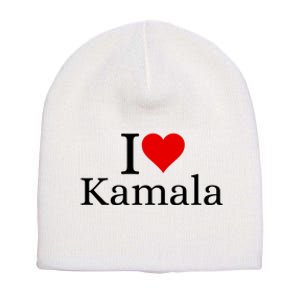 I Heart Love Kamala Harris Short Acrylic Beanie