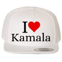 I Heart Love Kamala Harris Wool Snapback Cap