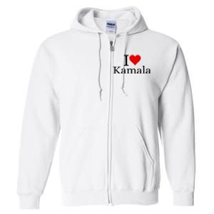 I Heart Love Kamala Harris Full Zip Hoodie