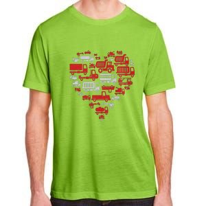 I Heart Love Garbage Trucks Valentines Day Heart Cool Gift Adult ChromaSoft Performance T-Shirt