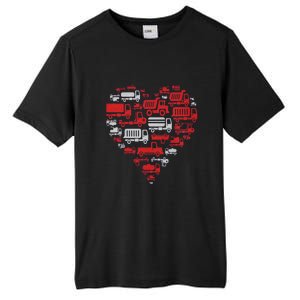 I Heart Love Garbage Trucks Valentines Day Heart Cool Gift Tall Fusion ChromaSoft Performance T-Shirt