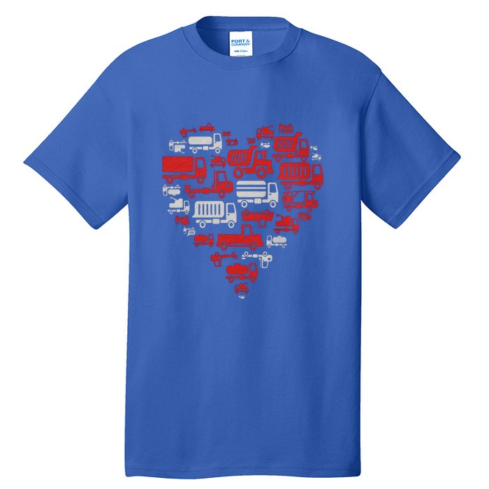 I Heart Love Garbage Trucks Valentines Day Heart Cool Gift Tall T-Shirt