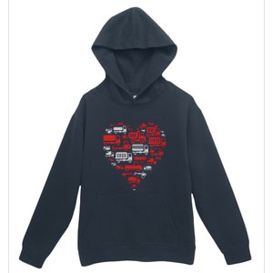 I Heart Love Garbage Trucks Valentines Day Heart Cool Gift Urban Pullover Hoodie