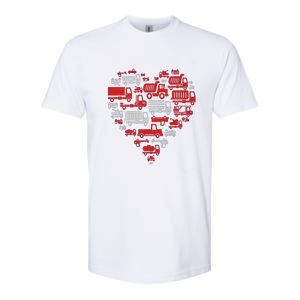 I Heart Love Garbage Trucks Valentines Day Heart Cool Gift Softstyle CVC T-Shirt