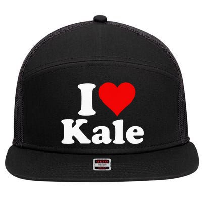 I Heart Love Kale 7 Panel Mesh Trucker Snapback Hat