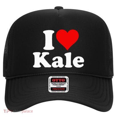 I Heart Love Kale High Crown Mesh Back Trucker Hat