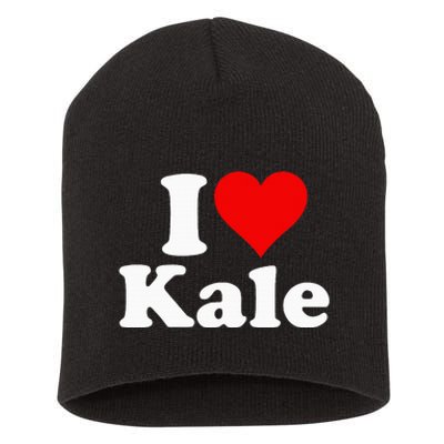 I Heart Love Kale Short Acrylic Beanie