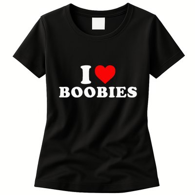 I Heart Love Boobies Womens T-Shirt